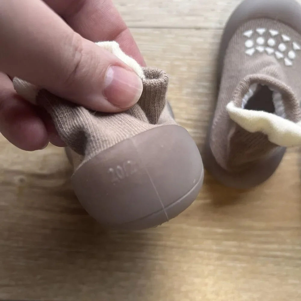Baby Sock Shoes Baby Walking Shoes Infant Non-Slip Breathable Slippers/2 Pairs